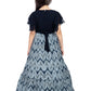 Navy Blue Coloured Sleeve Styled Gown For Girls - Betty Ethnic India - Gown - Betty Girls Wear Online