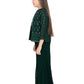 Bottle Green Coloured With Jacket Russian Palazzo Set For Girls - Betty Ethnic India - Gharara / Sharara Set - Betty Girls Wear Online