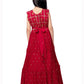 Rani Coloured Girls Floral Embroidered Tiered Fit & Flare Dress Maxi Gown - Betty Ethnic India - Gown - Betty Girls Wear Online