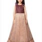 Fawn Coloured Trendy Wire Styled Pattern Maxi Dress Gown For Girls - Betty Ethnic India - Gown - Betty Girls Wear Online