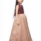 Fawn Coloured Trendy Wire Styled Pattern Maxi Dress Gown For Girls - Betty Ethnic India - Gown - Betty Girls Wear Online