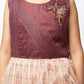 Fawn Coloured Trendy Wire Styled Pattern Maxi Dress Gown For Girls - Betty Ethnic India - Gown - Betty Girls Wear Online