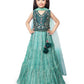 Rama Green Coloured Ready-To-Wear Lehenga Choli With Mirror Work For Girls - Betty Ethnic India - Saree & Lehenga - Betty Girls Wear Online