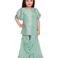 Girls Pista Embellished Top with Gharara / Sharara clothing set Set - Betty Ethnic India - Gharara / Sharara Set - Betty Girls Wear Online