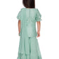 Girls Pista Embellished Top with Gharara / Sharara clothing set Set - Betty Ethnic India - Gharara / Sharara Set - Betty Girls Wear Online