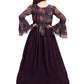 Wine Coloured Full Sleeves Gown For Girls - Betty Ethnic India - Gown - Betty Girls Wear Online