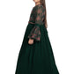 Green Coloured Full Sleeves Gown For Girls - Betty Ethnic India - Gown - Betty Girls Wear Online