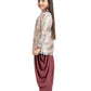 Mauve Embroidered Beads and Stones Top with Dhoti Pants For Girls - Betty Ethnic India - Dhoti Sets - Betty Girls Wear Online