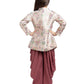 Mauve Embroidered Beads and Stones Top with Dhoti Pants For Girls - Betty Ethnic India - Dhoti Sets - Betty Girls Wear Online