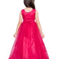 Wine Coloured Net Gown For Girls - Betty Ethnic India - Gown - Betty Girls Wear Online