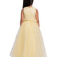 Yellow Coloured Floral Embroidered Simple Design Net Gown For Girls - Betty Ethnic India - Gown - Betty Girls Wear Online